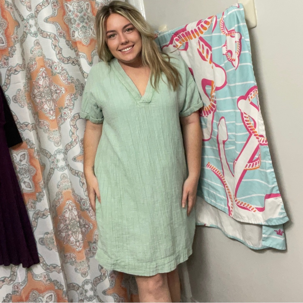 Cute Wonderly Cotton gauze V neck